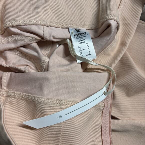 Freddy WR.UP Pants Sz S High Waisted Peach Pink Pastel Shaping Zip Legging Italy - Picture 8 of 14